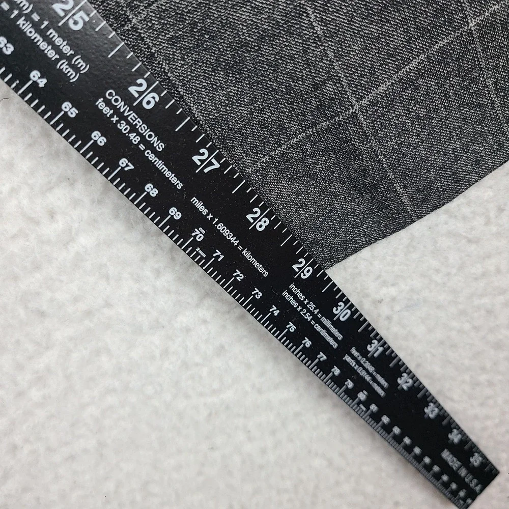 Banana Republic Dress Pants Mens 30x30 Charcoal Plaid Slim Fit Marzotto Wool